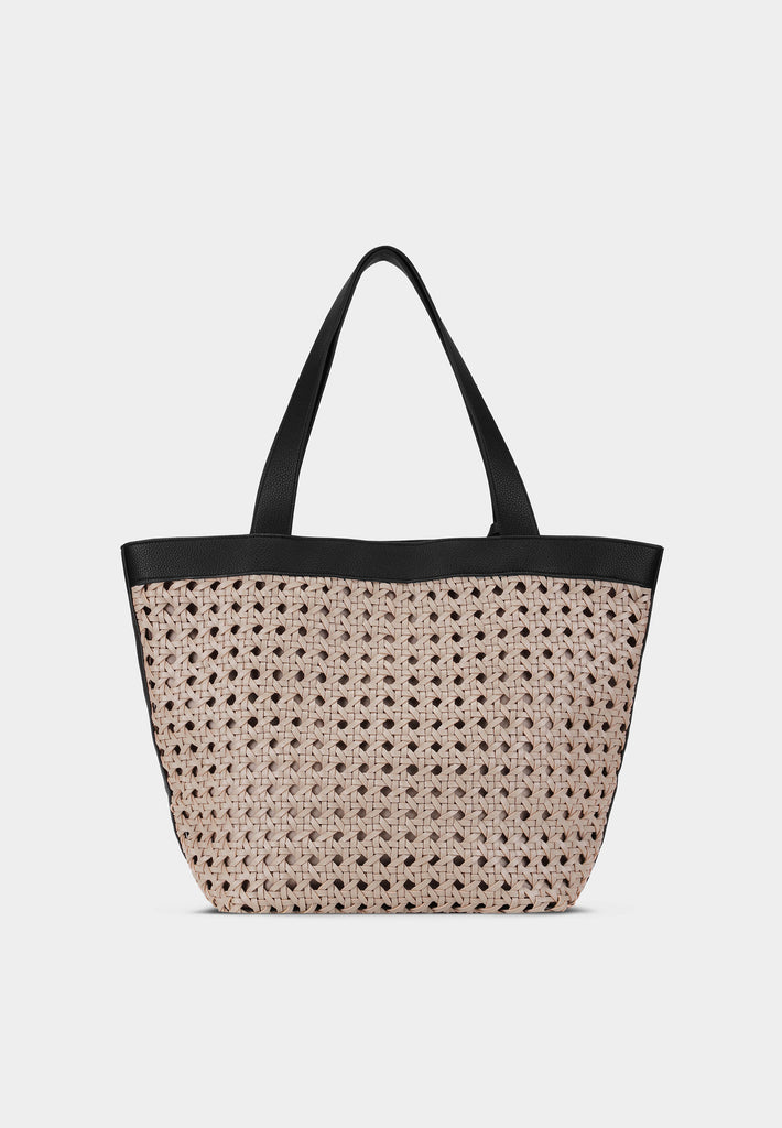 Ilse Jacobsen Braid 02 tote bag in Sandpile Black – back view