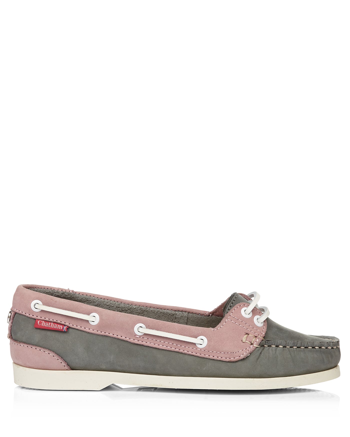 Harper Grey and Pink Nubuck Deck Shoes – Schuberts Footwear
